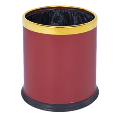圓形雙層垃圾桶(棗紅色)