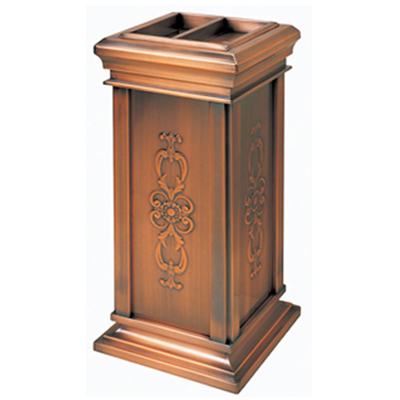 壓花古銅座地煙灰桶